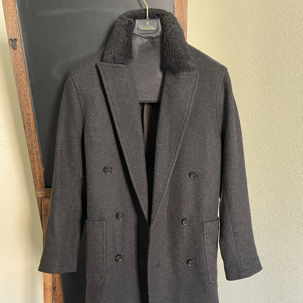 BLDWN Genuiune Lamb Fur and Wool Overcoat